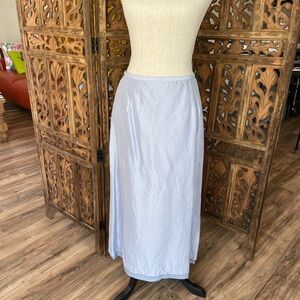 Elegant Light Blue Women's Silk Skirt